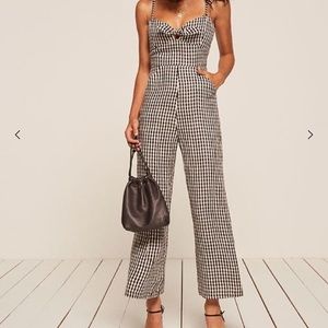Reformation gingham jumpsuit xs? See measurements